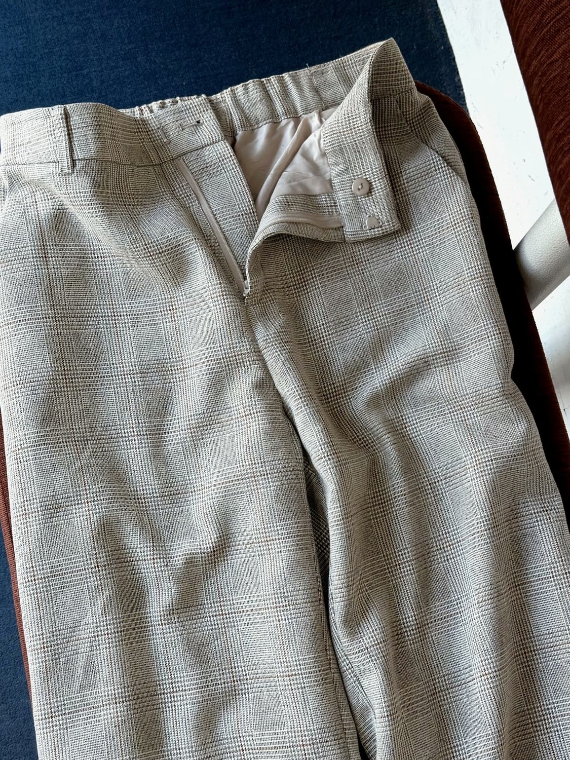 High gauge side slit design check trouse 상품이미지6