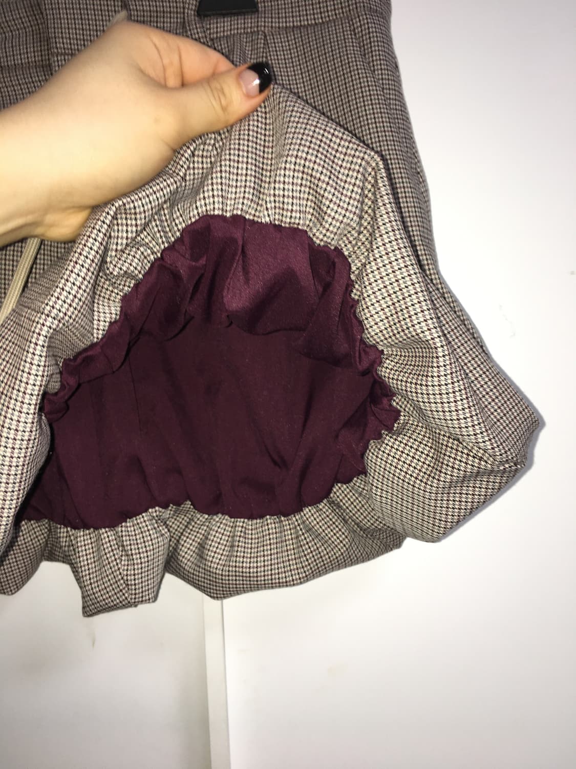 Zara women 펌킨 체크 미니스커트 상품이미지3