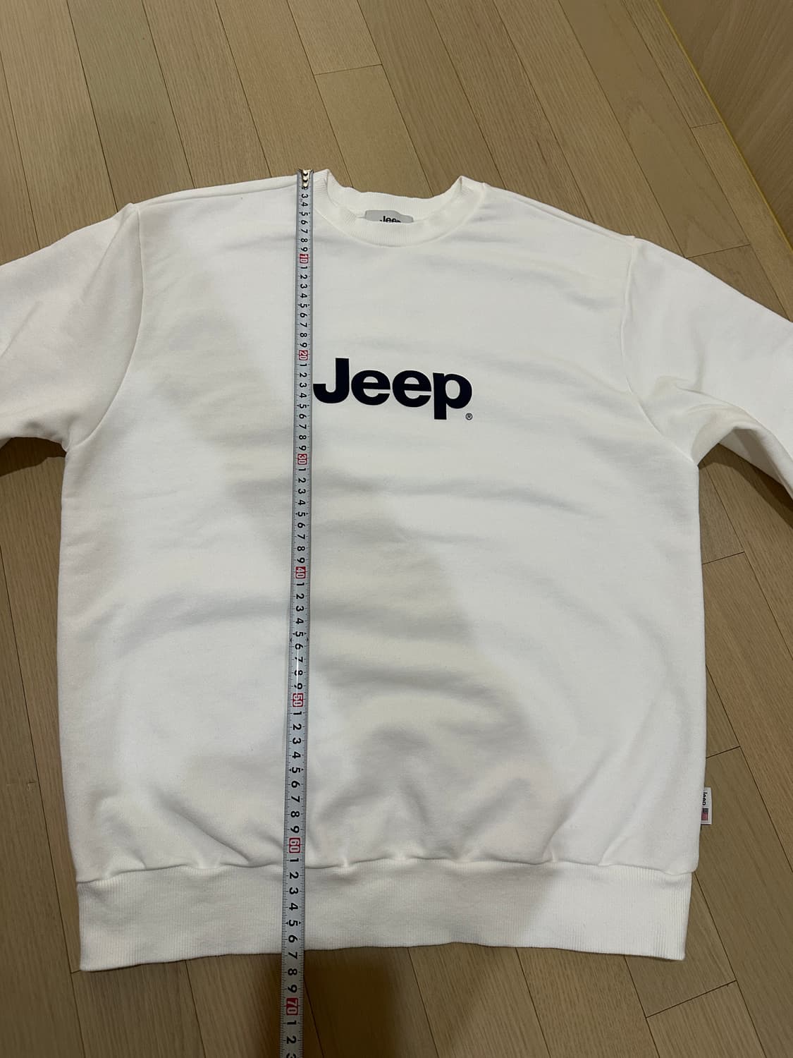 지프 맨투맨 화이트 95(M) 기모X 상품이미지3