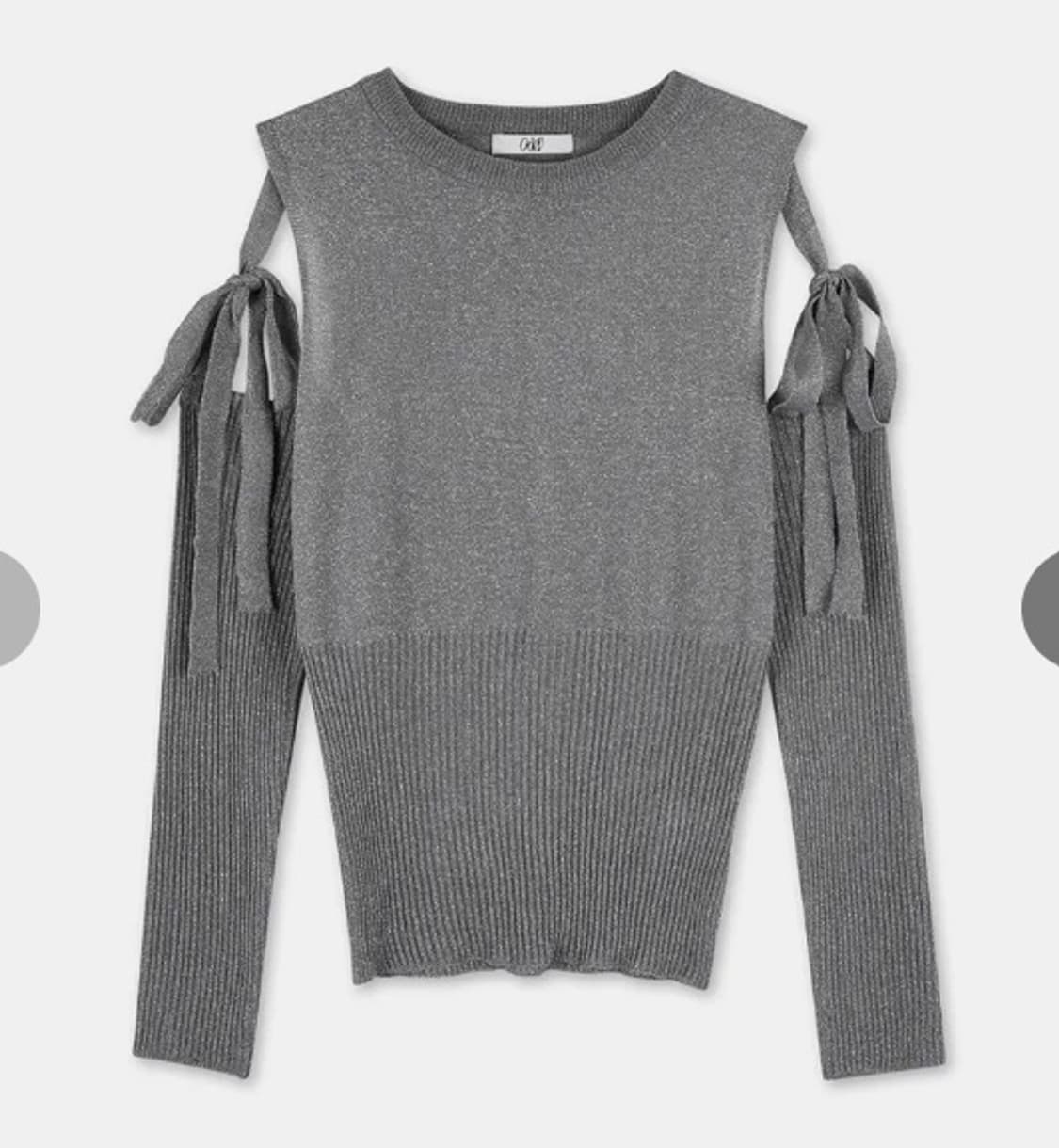 오디에르 메탈 리본워머 풀오버 그레이실버 상품이미지1