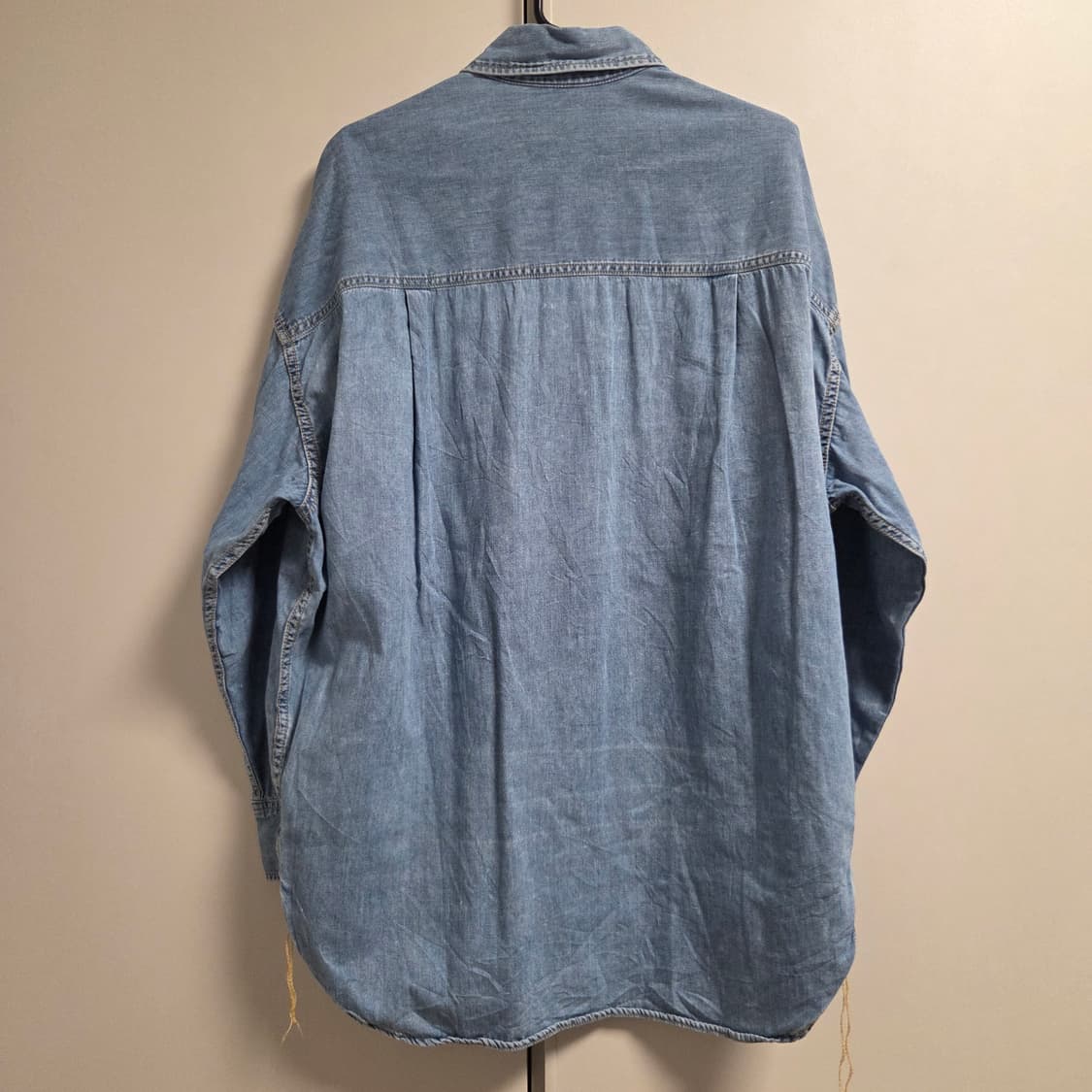 일본제 빈티지 워크 데님셔츠 XL(105) 상품이미지5