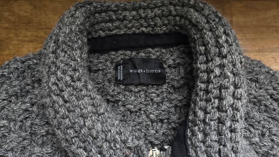 WINGS+HORNS 헤비 니트 RIRI 리리 지퍼  CANADA 상품이미지5