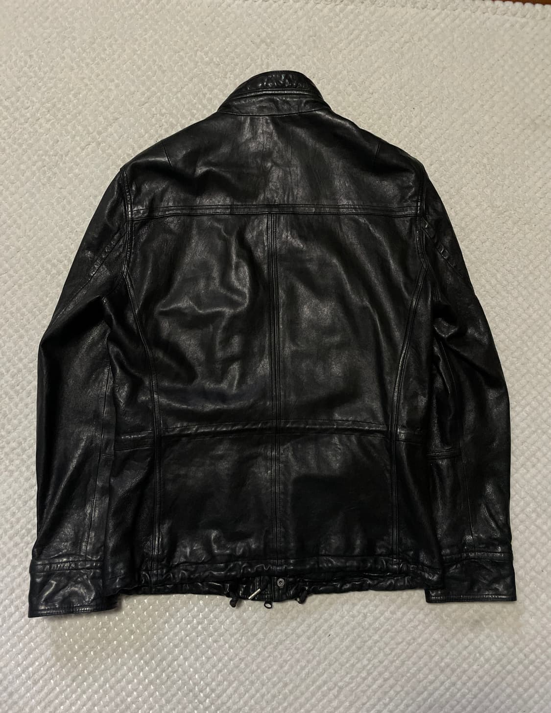 ELOQ 웨스턴 무드 2WAY 램스킨 양가죽 절개 포켓 레더 자켓 상품이미지2