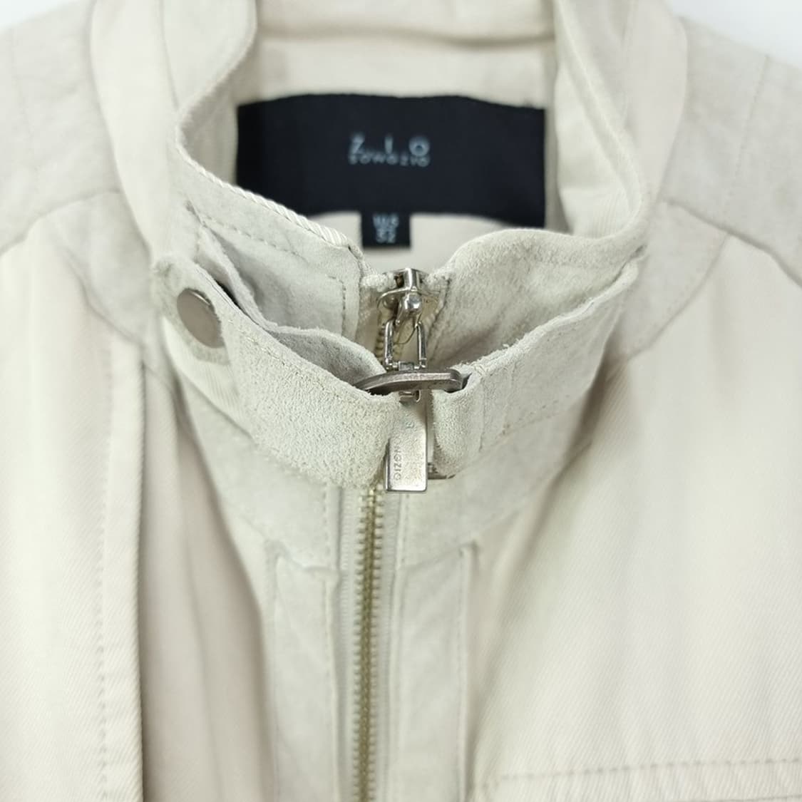 [지오송지오] 건플랩 하이넥 집업 자켓 아이보리 M19641 상품이미지7