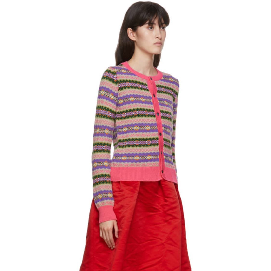 꼼데가르송 걸 comme  girl fair isle 울 가디건 상품이미지2