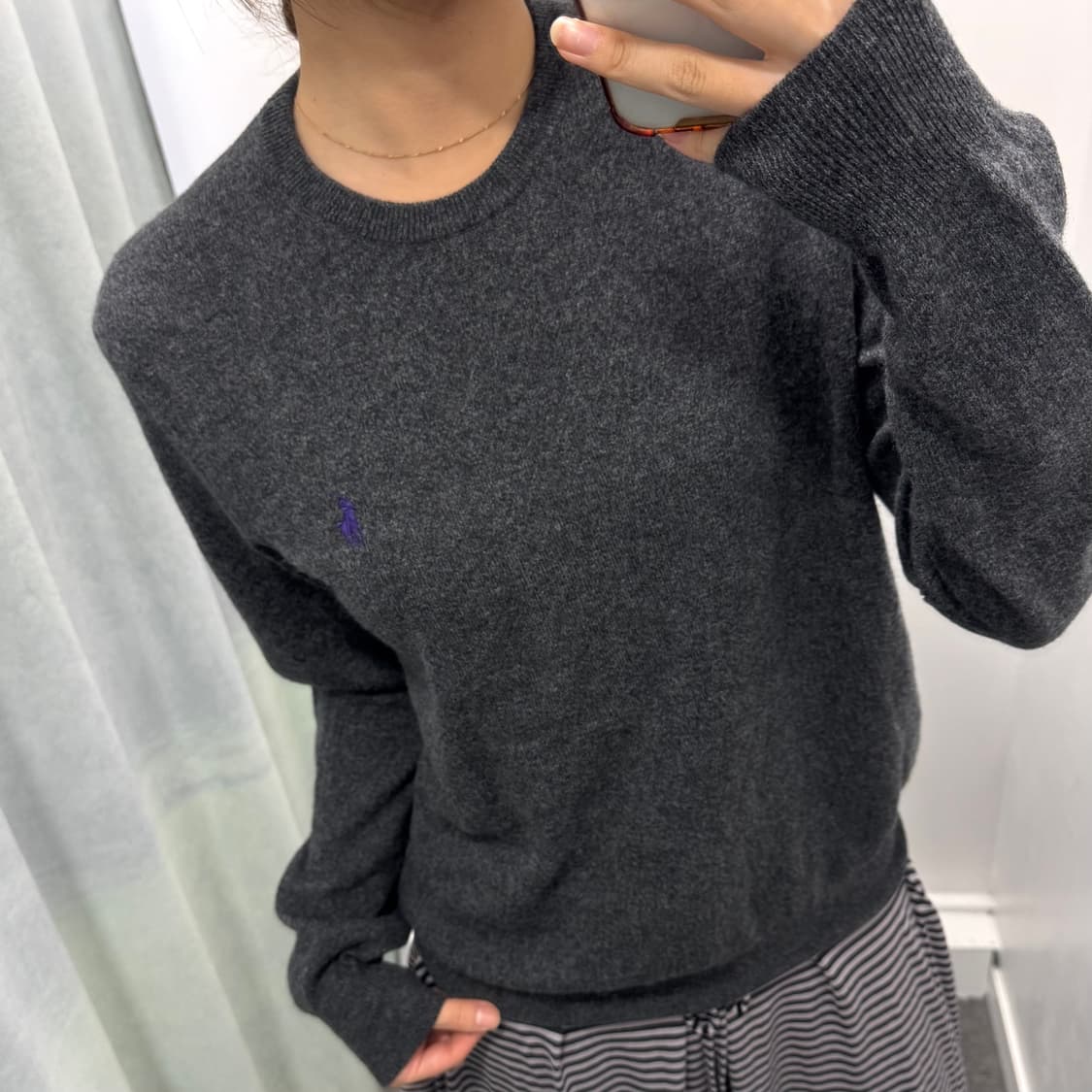 폴로 차콜 니트 상품이미지2