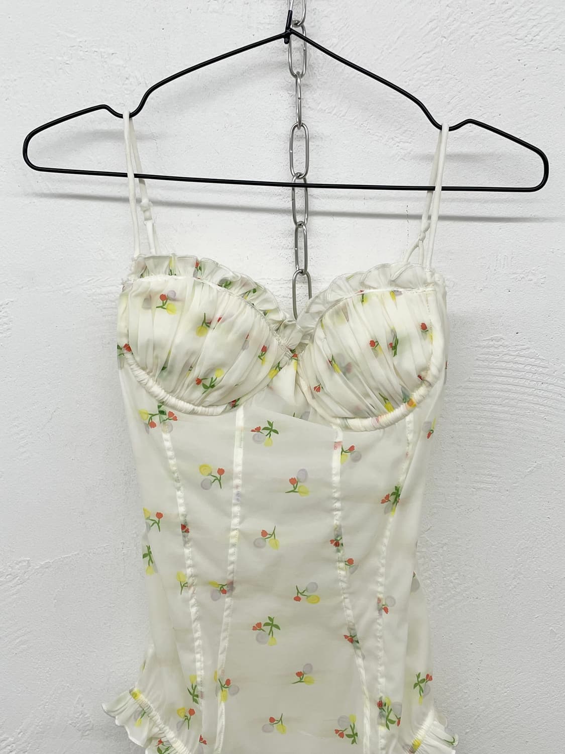 플로럴 셔링 프릴 바디수트 상품이미지5