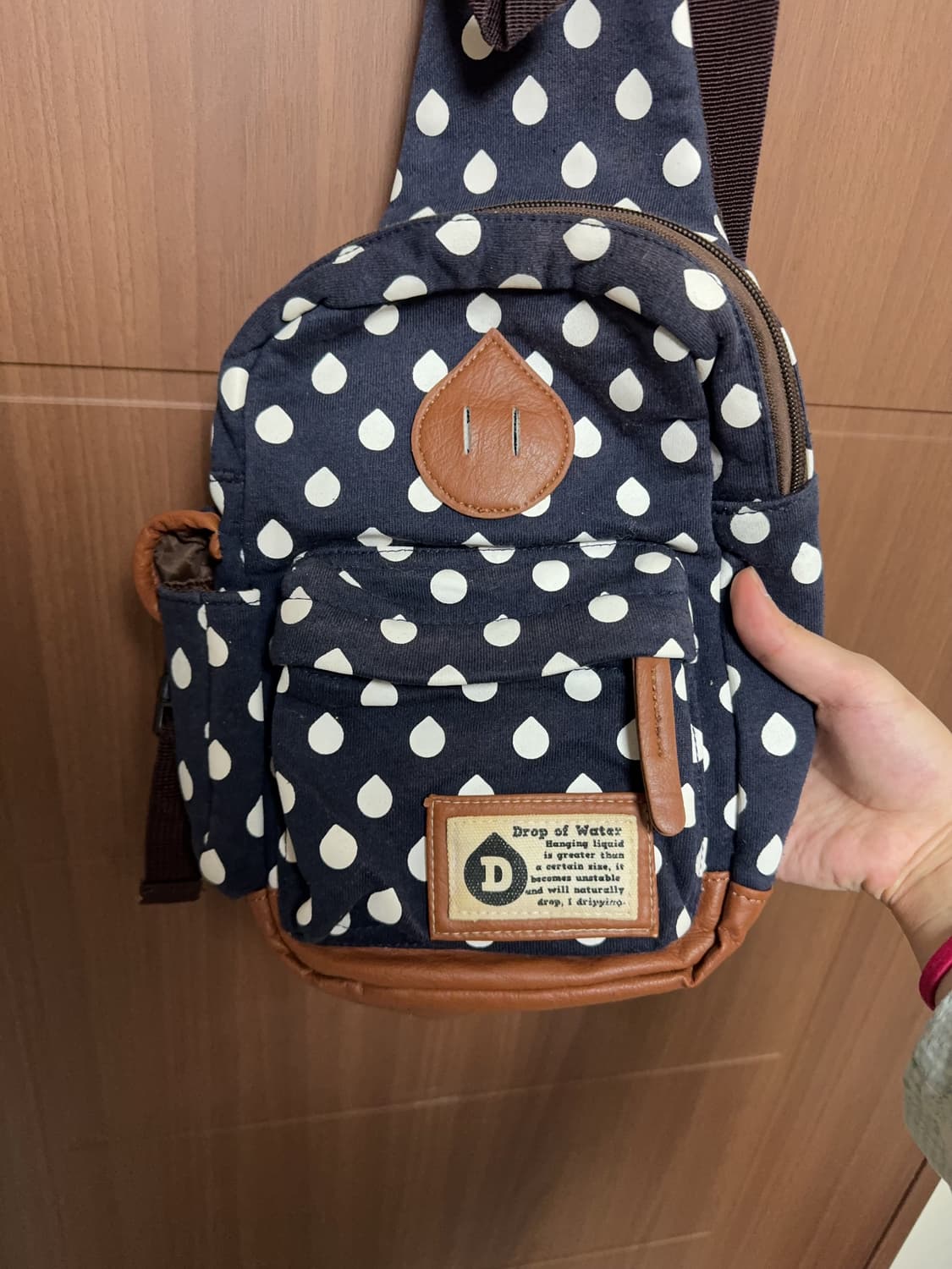 모리걸 하구미 일본 빈티지 물방울 도트 무늬 슬링백 모리 가방 상품이미지3