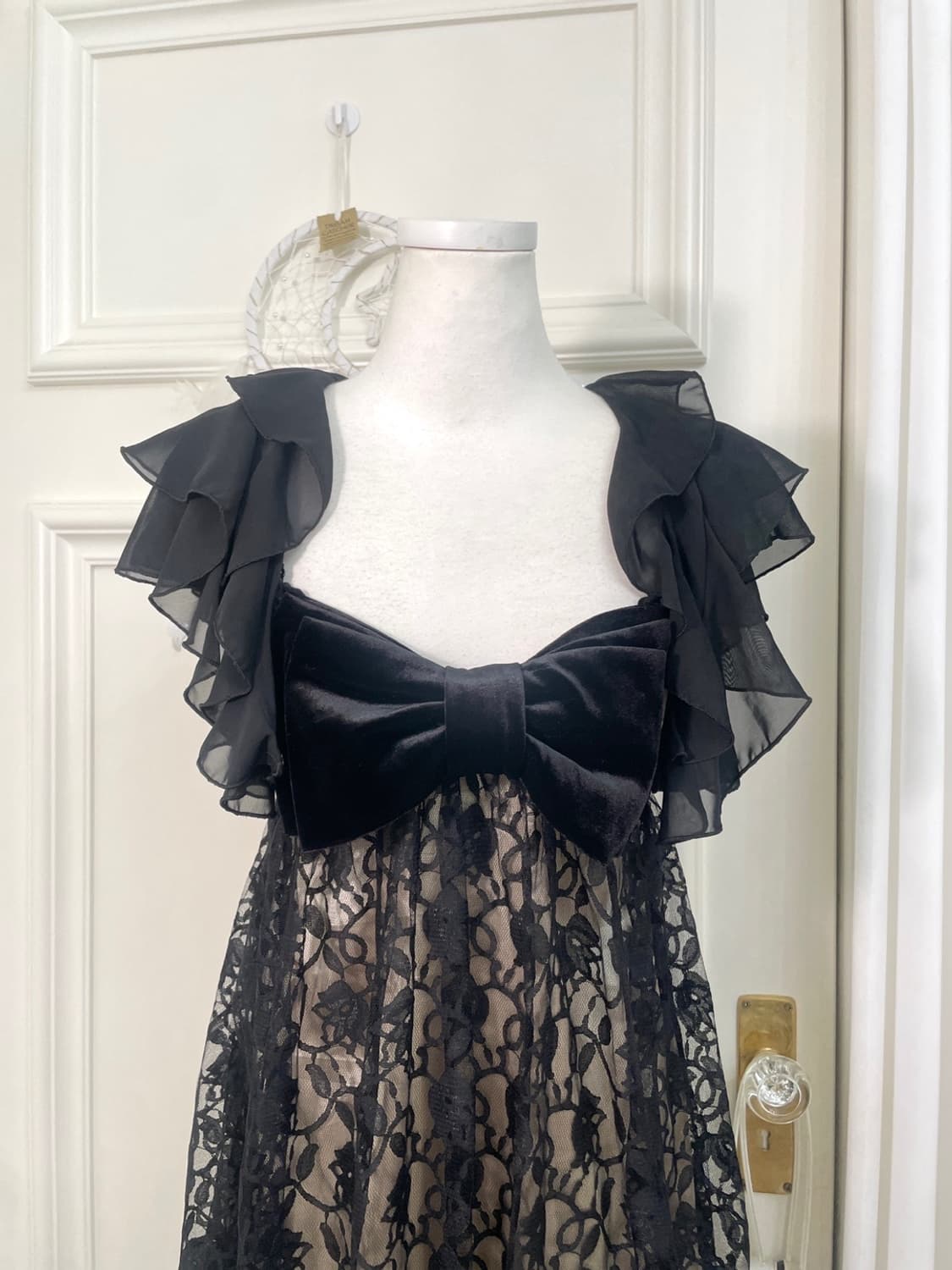 black ruffle bolero&CECIL MCBEE bow lace 상품이미지4