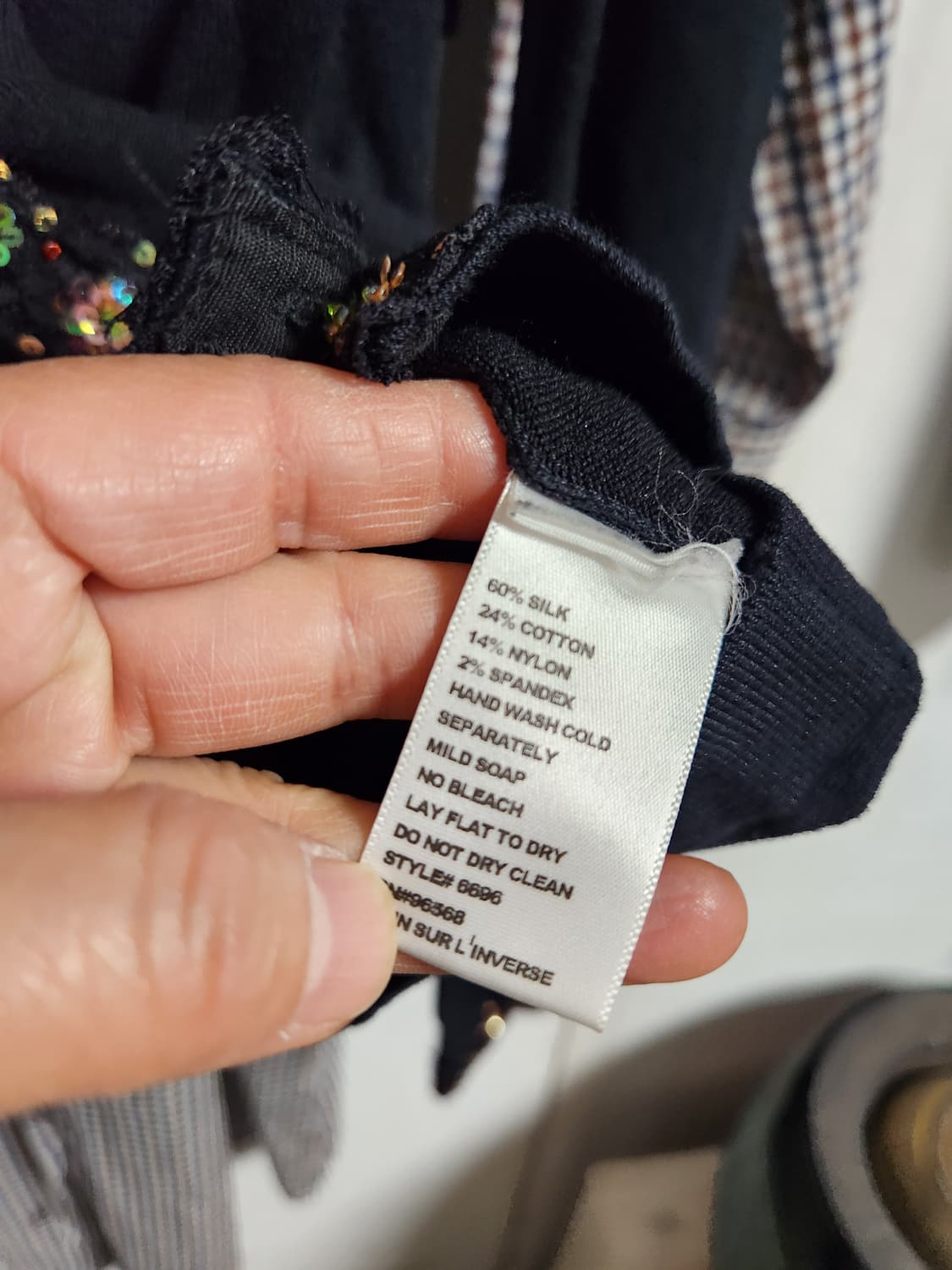 샤롯데 블랙 스팽글 장식 가디건 S 상품이미지7