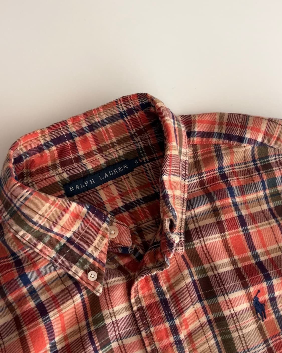 폴로 랄프로렌 여성 플란넬 셔츠 m 상품이미지3