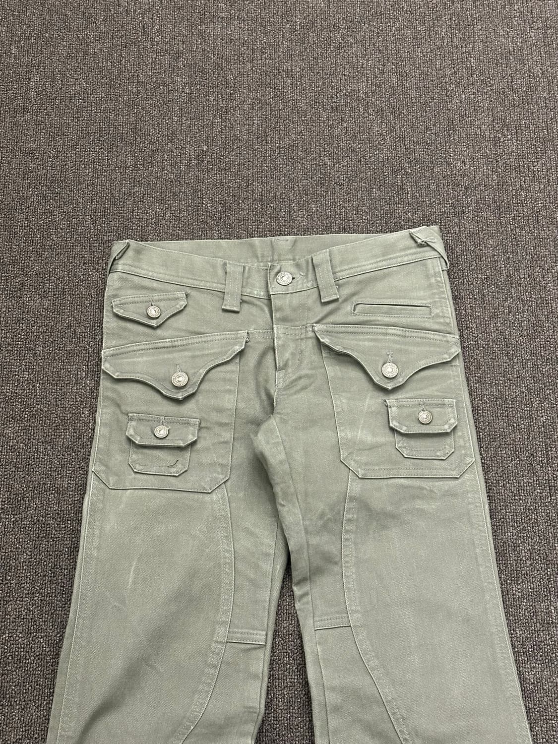 0)Japanese vintage 여성 부츠컷 카고팬츠 상품이미지6