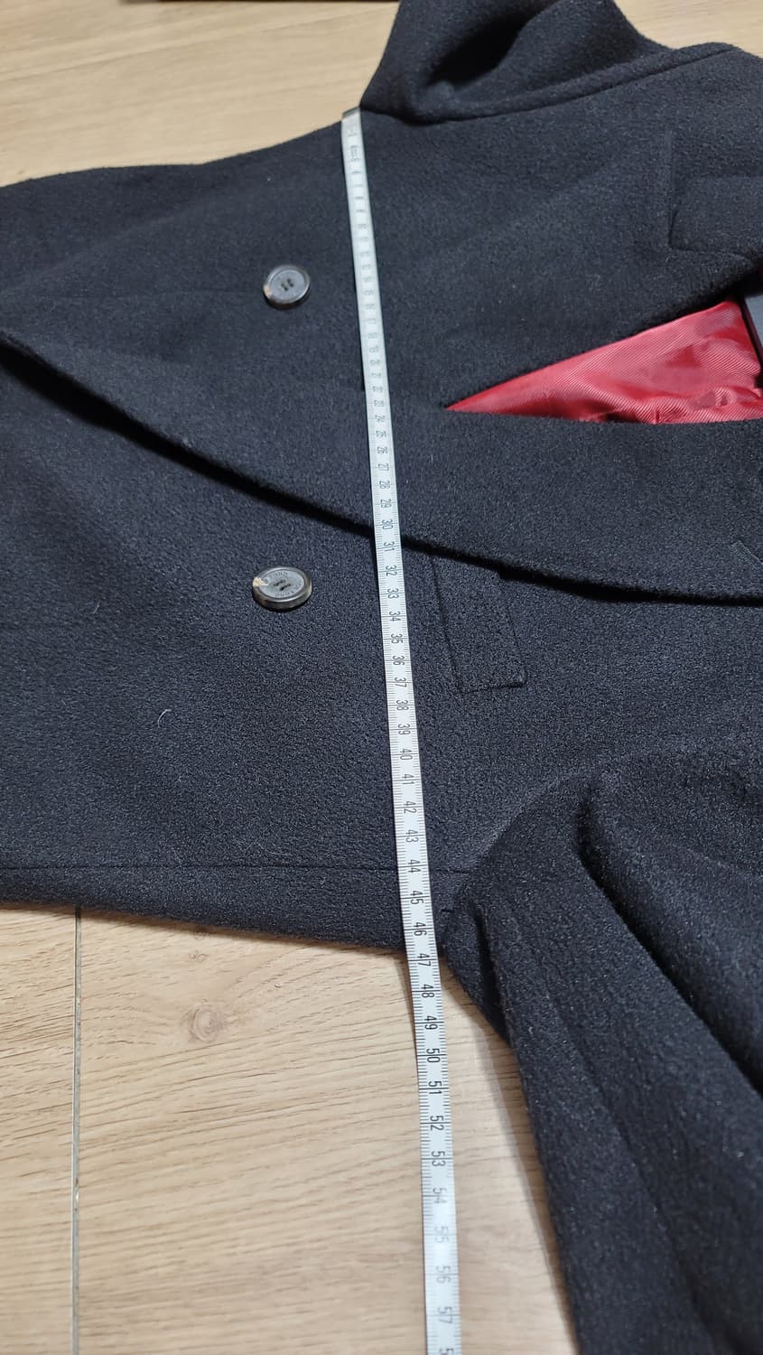 TOM FORD 톰 포드 더블 버튼 슬림핏 하프코트 자켓 블랙 EU46 상품이미지8