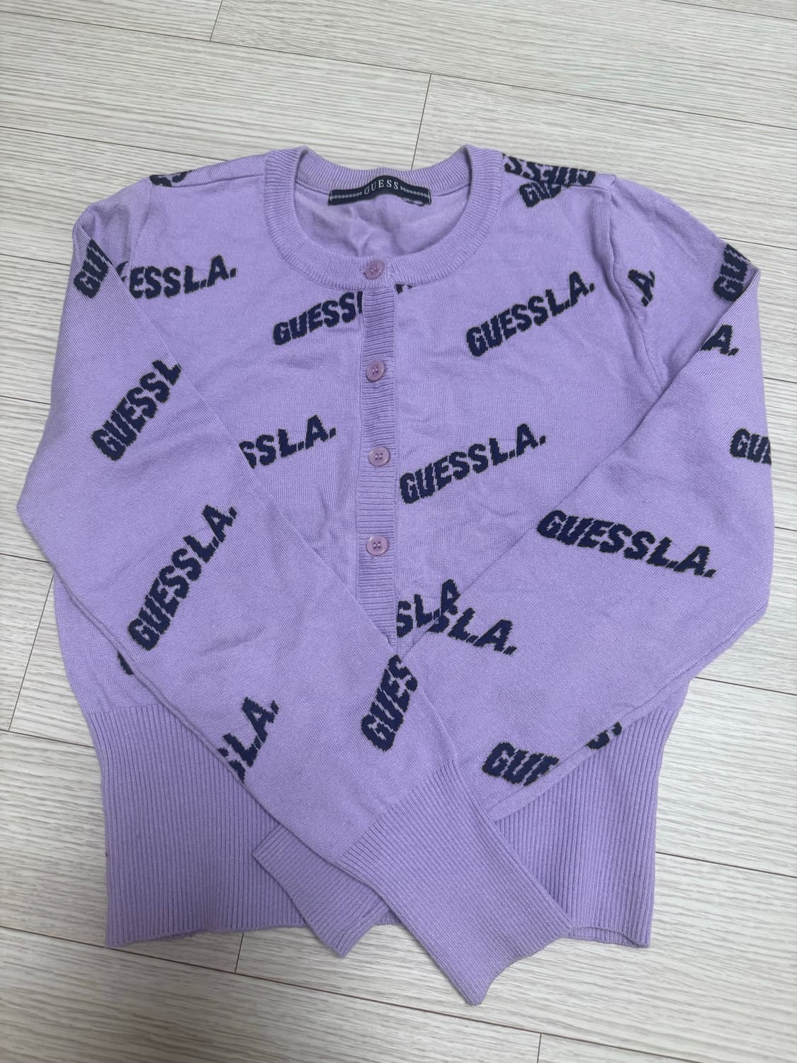 게스 수지 레터링 가디건 상품이미지2