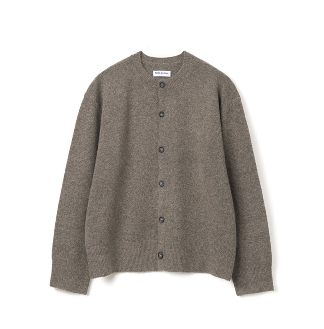 [M]밀로아카이브 크롭 가디건 멜란지브라운 상품이미지1