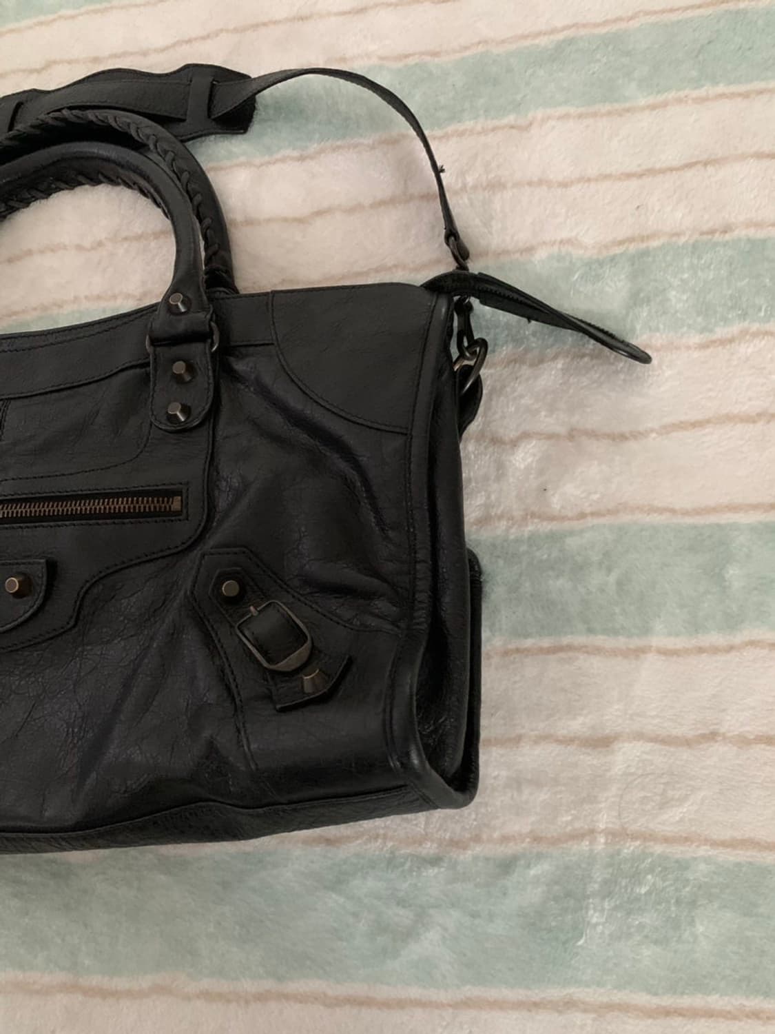 발렌시아가 시티백 모터백 블랙 상품이미지2