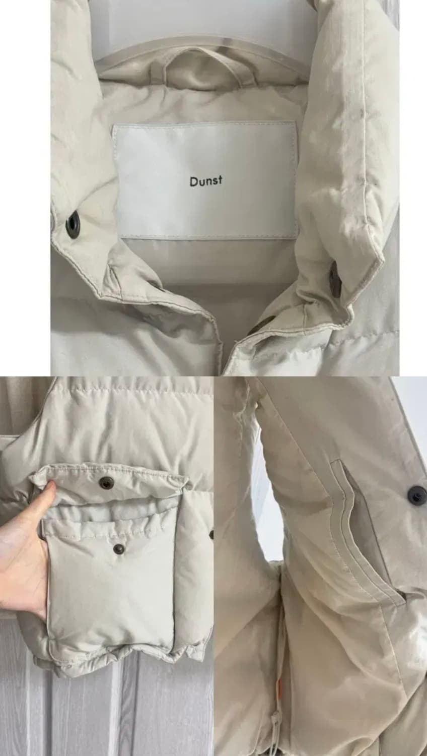 던스트 구스다운 베스트 - 크림 / S 상품이미지5