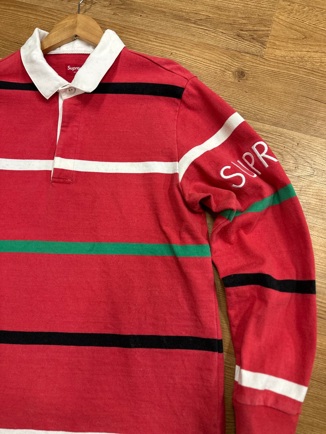 (L)슈프림 16FW 완장 럭비 카라티 상품이미지4