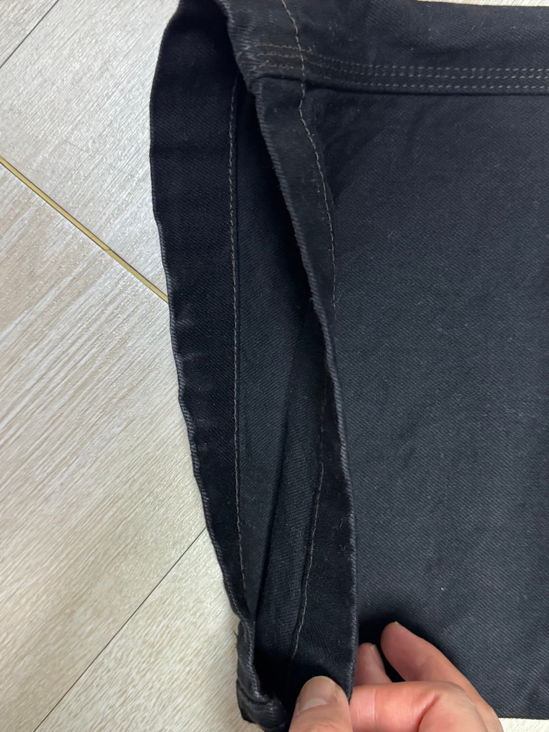 uniqlo U 유니클로 U 와이드 핏 컬러 진 블랙 34 상품이미지6