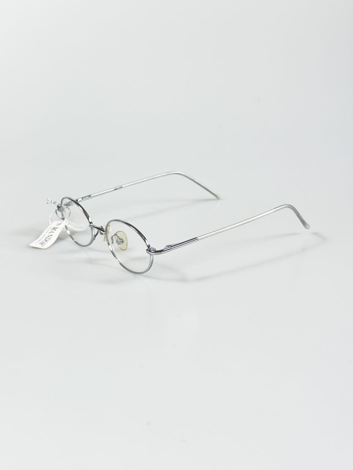 90s MANDOR 실버 슬림 오벌 프레임 빈티지 안경 상품이미지3