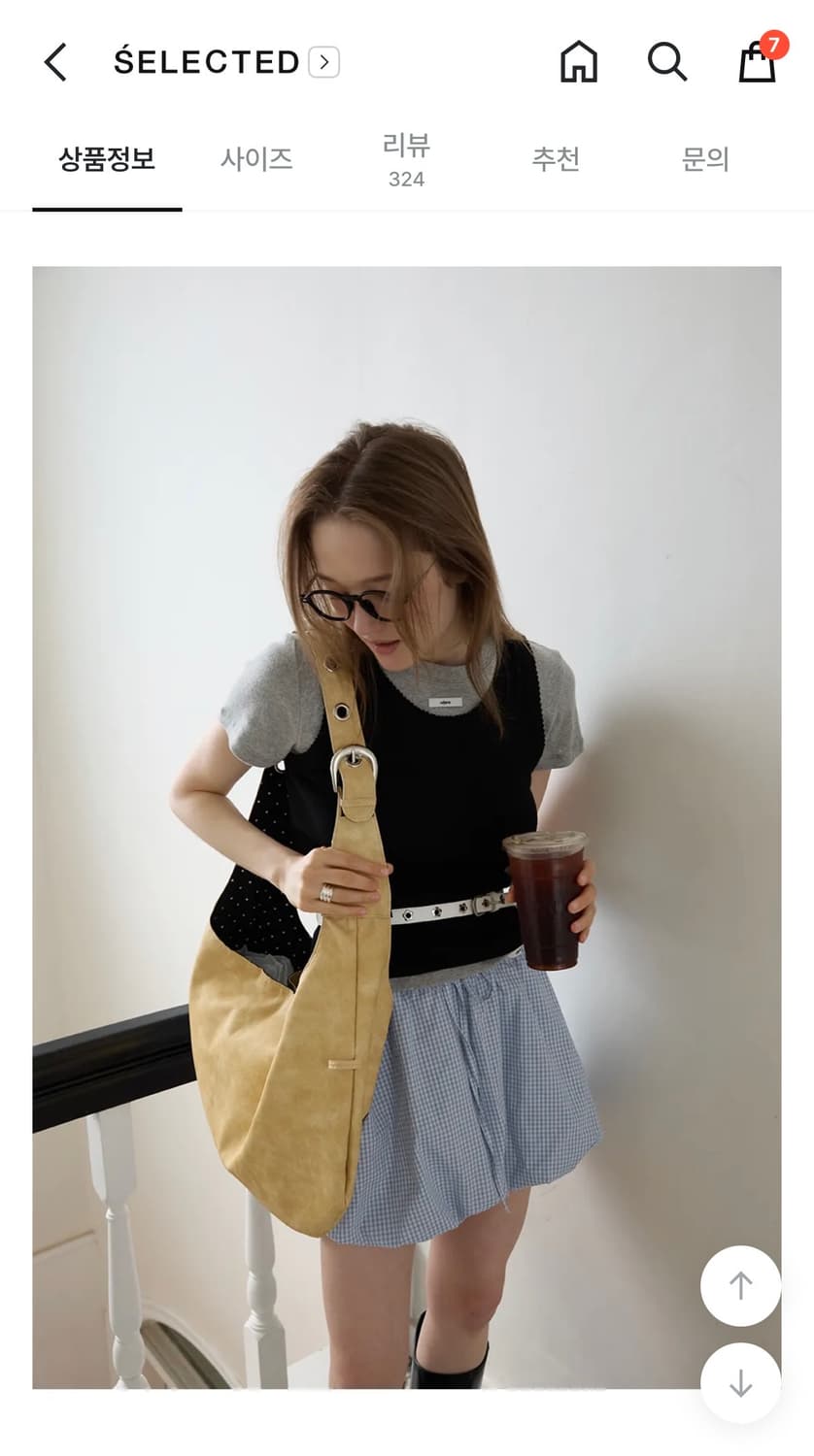 레터리 버클 리버시블 숄더백 팔아요 상품이미지1