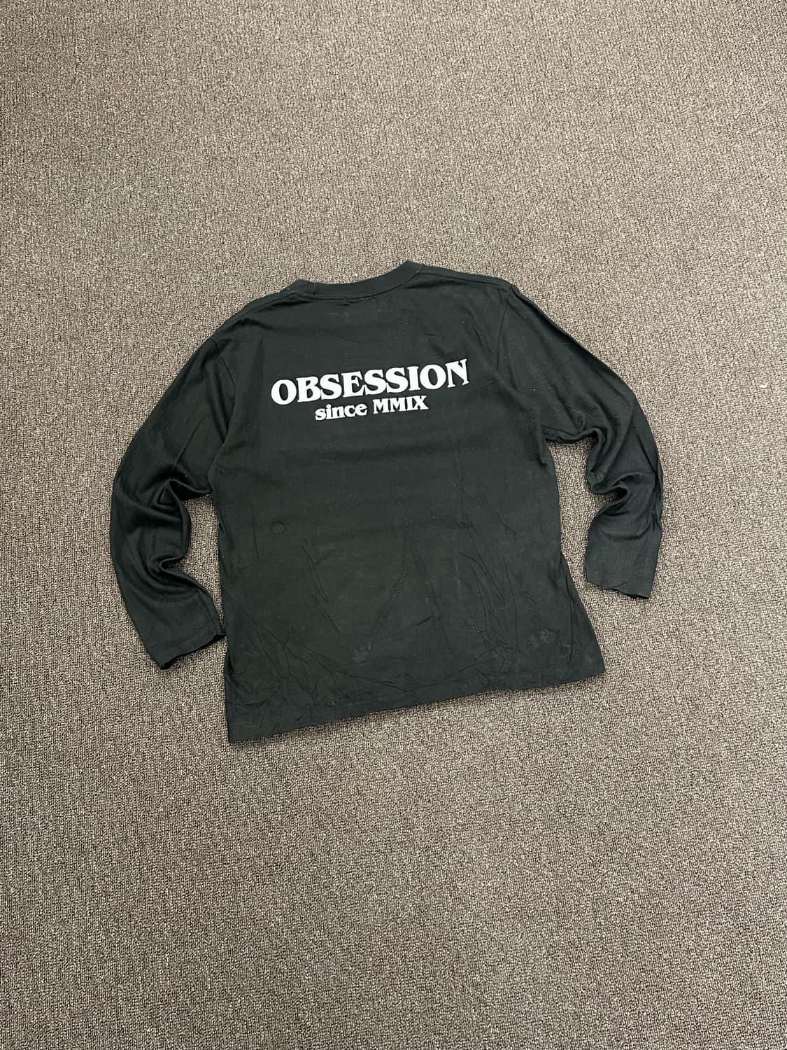 OS)Japanese vintage 여성 프린팅 블랙 롱슬리브 상품이미지4