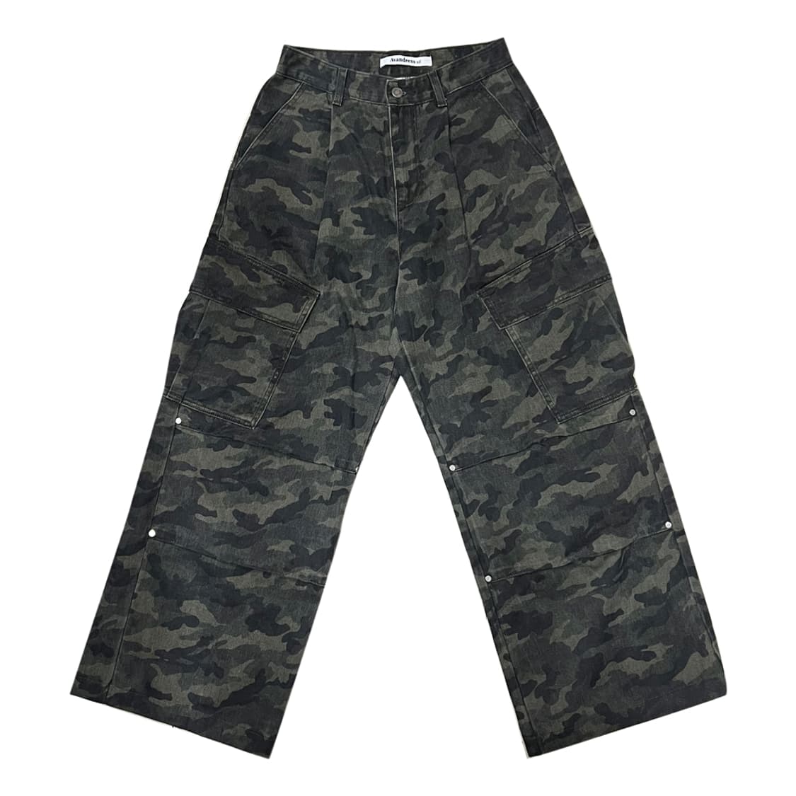 어반드레스 사이드 빅 카고 밀리터리 와이드 카모 팬츠 XS 상품이미지2