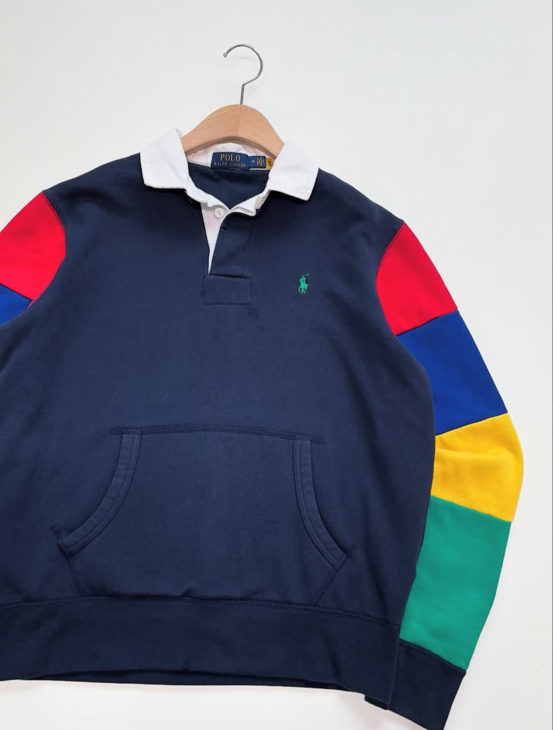 Polo by RalphLauren 폴로 네이비 컬러블록 배색 럭비티 상품이미지3