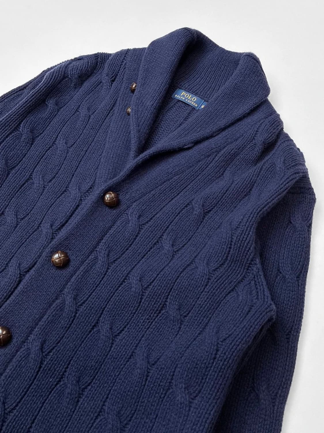 폴로 랄프로렌 100% 울 케이블 숄카라 니트 가디건 PN5117 상품이미지3