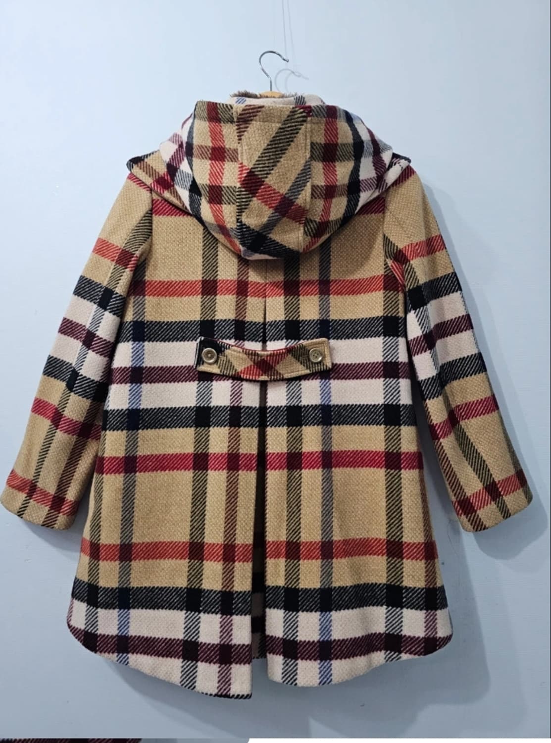 닥스 키즈 주니어 체크 후드 코트 150cm 11~13세 상품이미지4