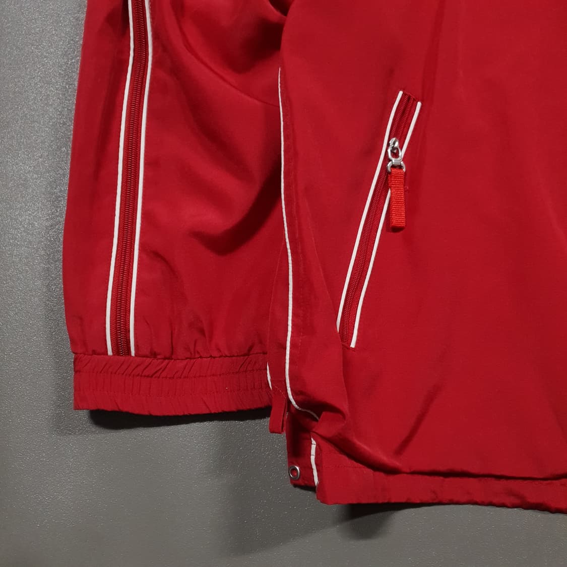 실측 XL) 00s 나이키 올드스쿨 스우시 지퍼 사이드라인 바람막이 자켓 상품이미지3