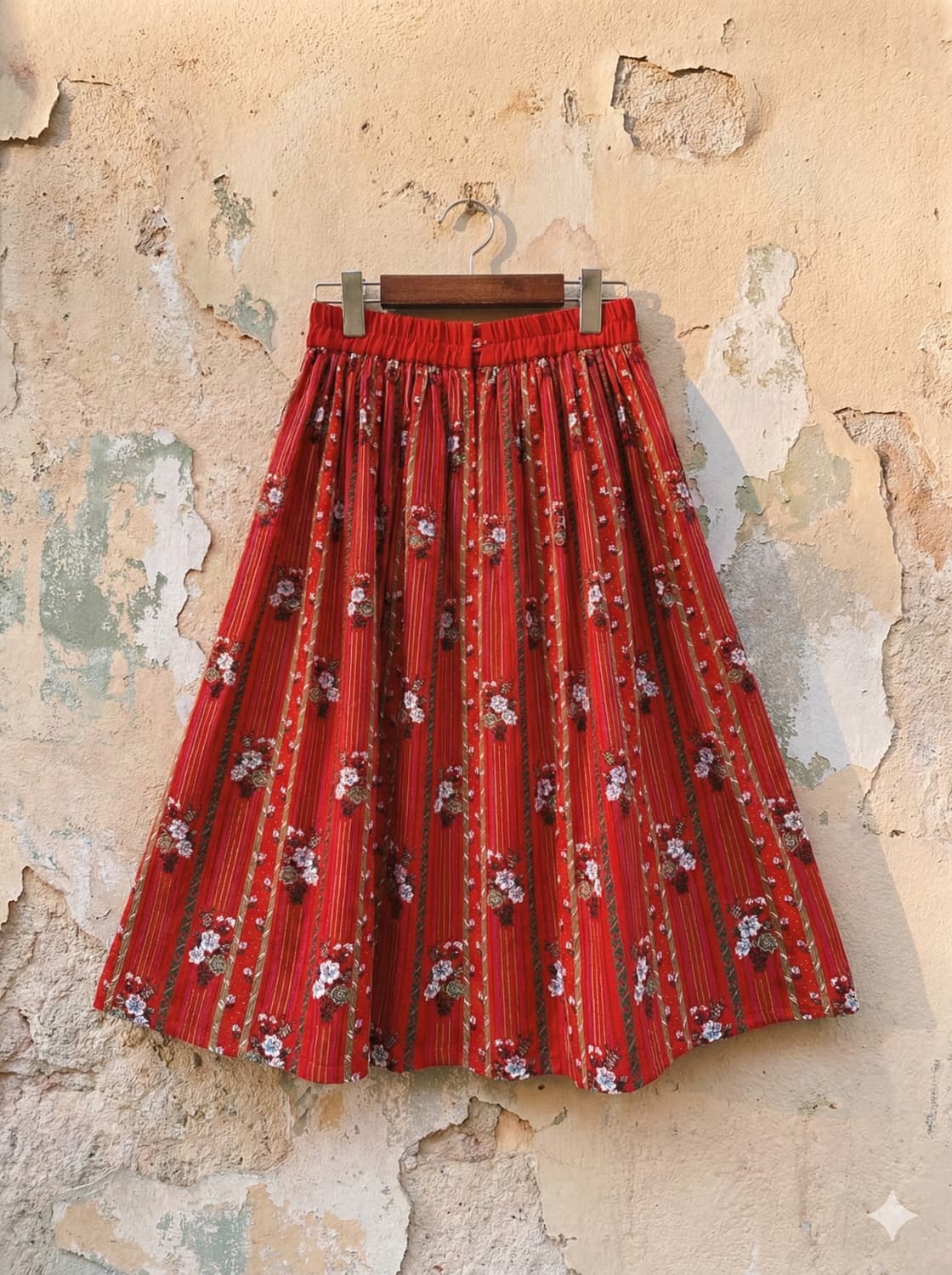 티롤리언 레드 플로럴 스커트 상품이미지3