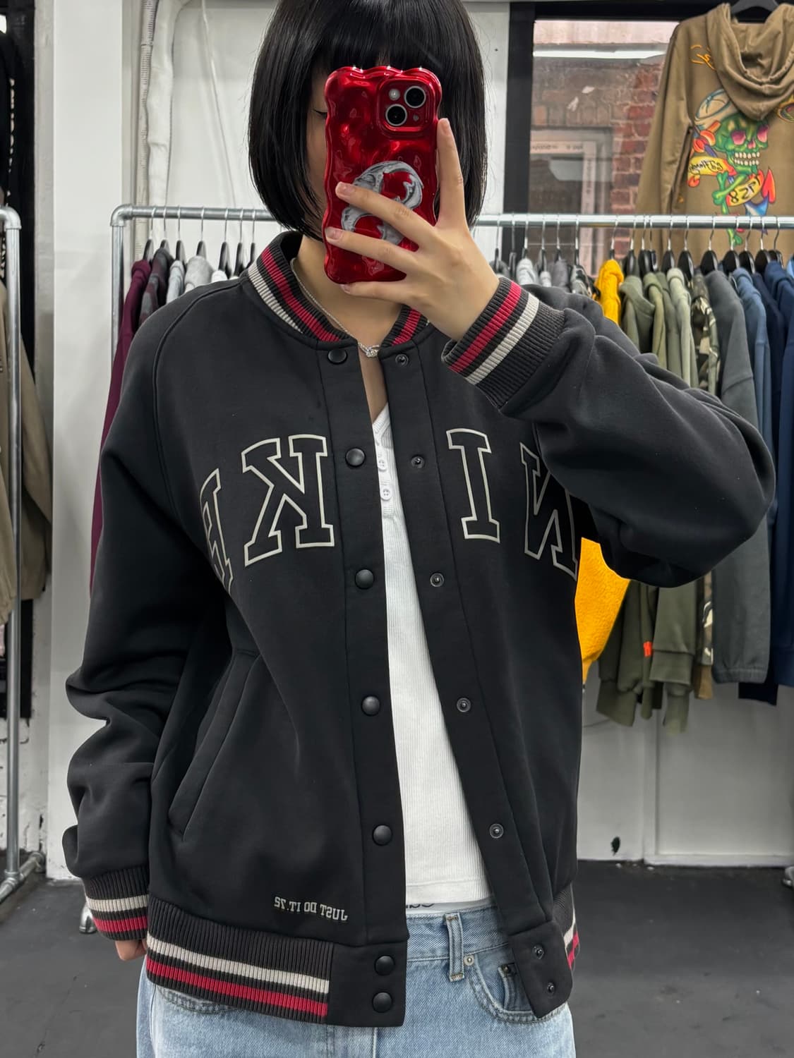 나이키 스펠로고 버튼 자켓 상품이미지2