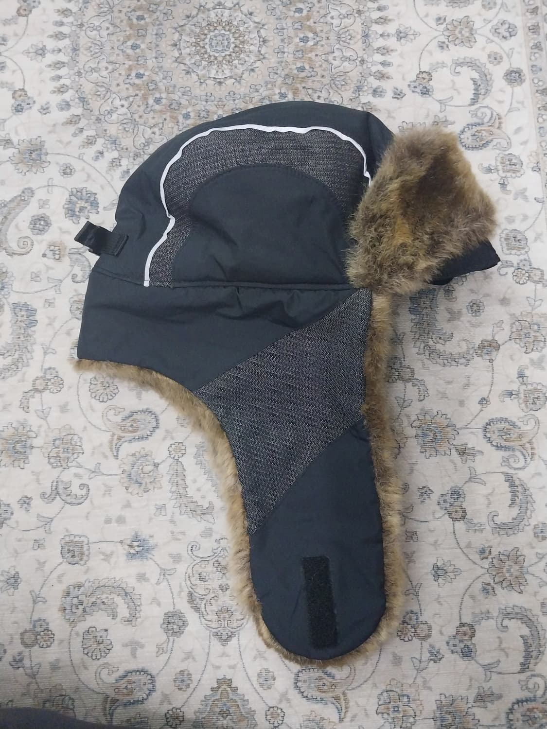 TAKHI 방한 귀달이 모자 블랙 퍼 M 상품이미지5