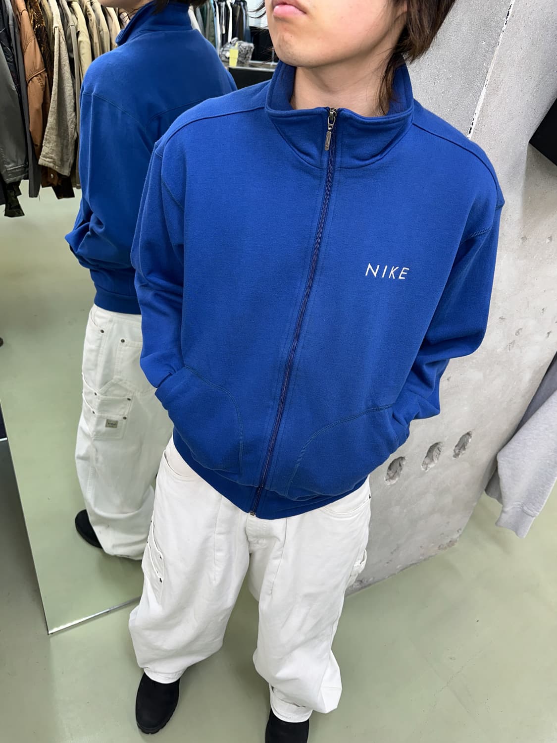 나이키 2000s 스펠 로고 코튼 트랙탑 상품이미지2