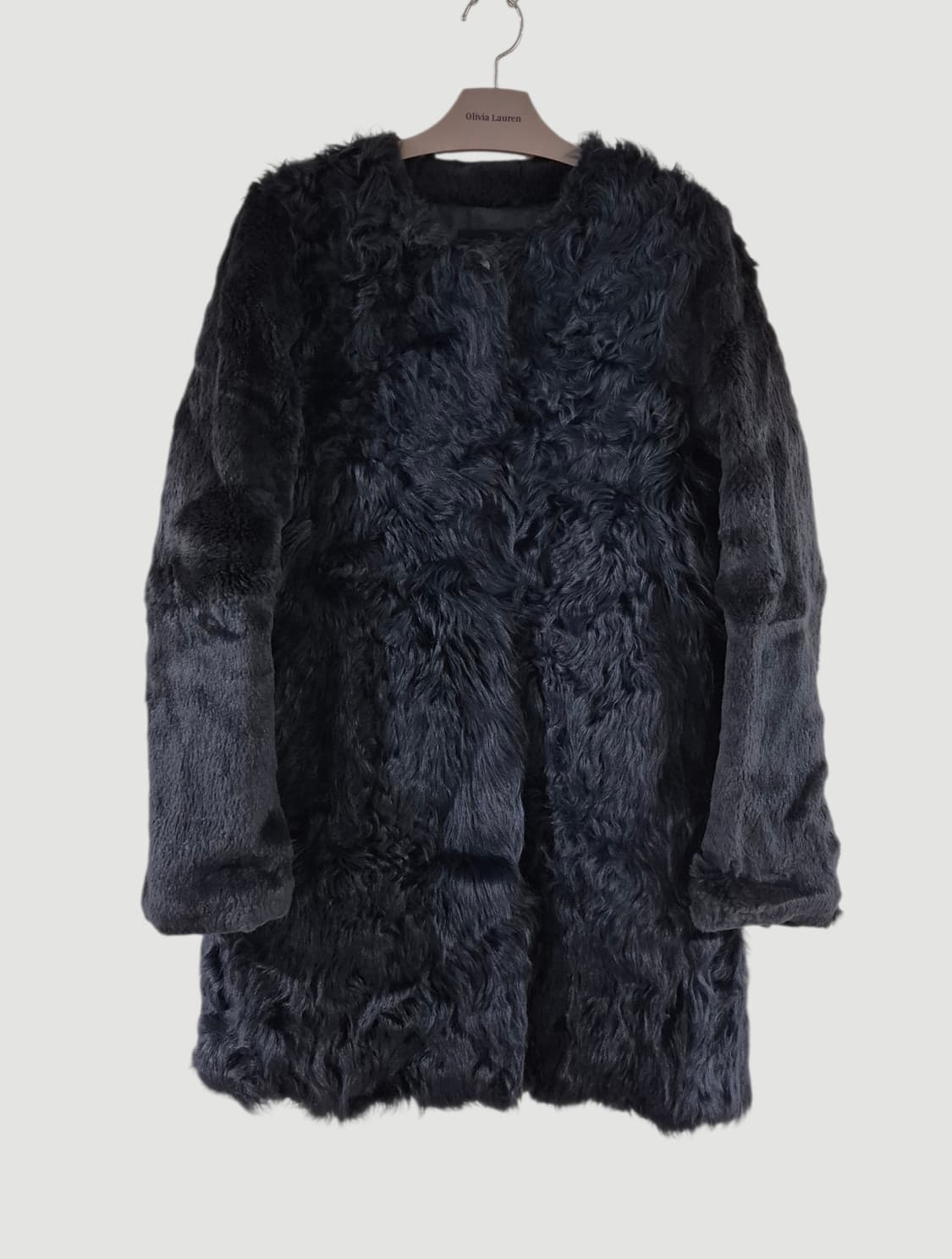 리틀블랙 여자 양털 토끼털 모피 코트자켓 상품이미지1