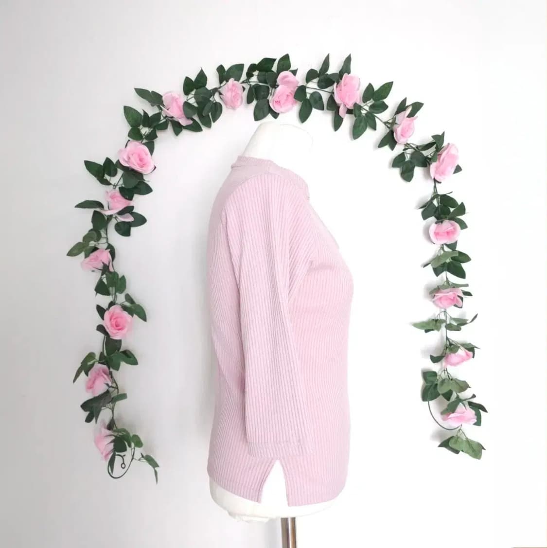 일본빈티지 핑크 니트티셔츠 상품이미지3