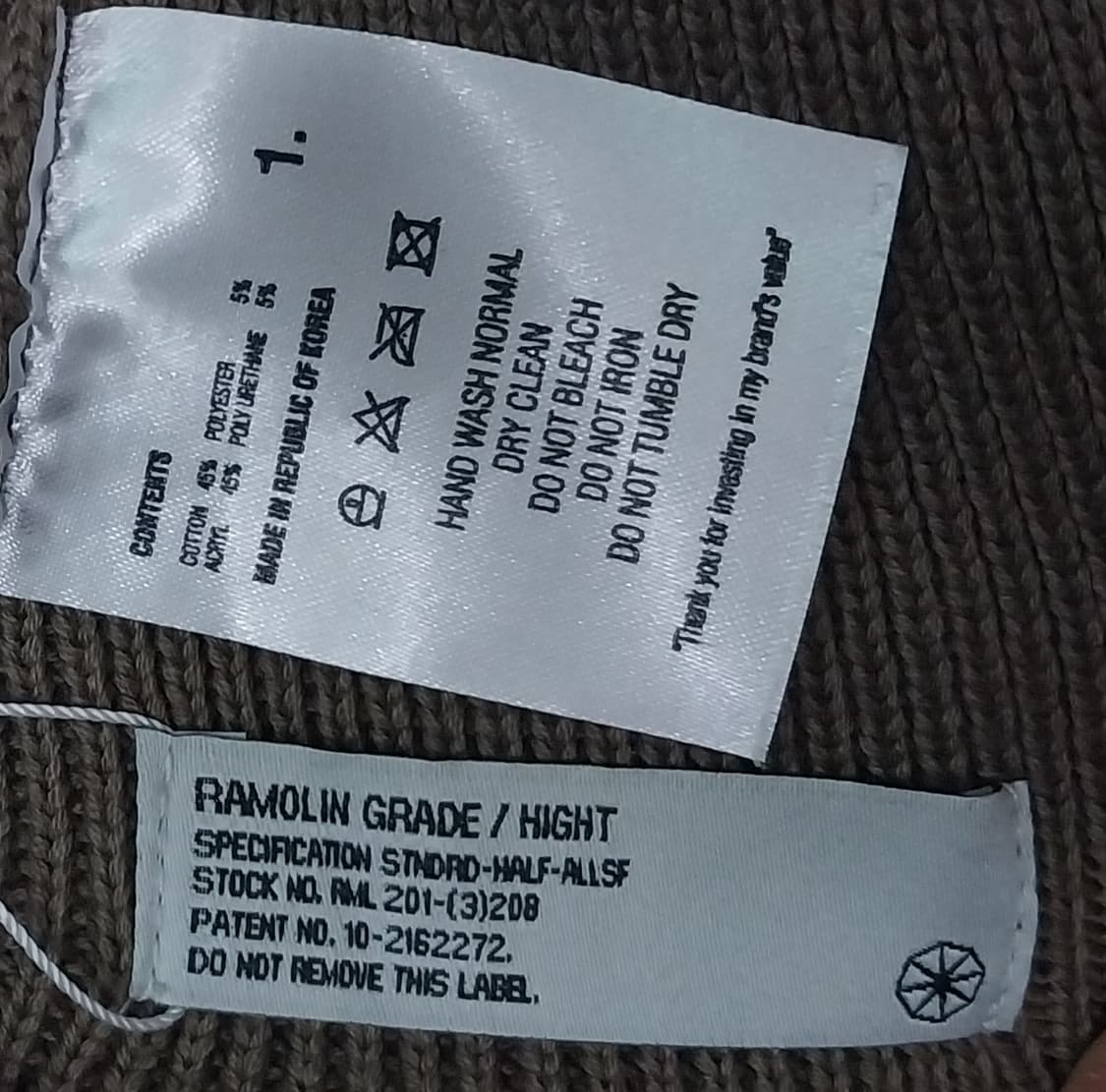 (새상품) 라모랭 카키 hide 버젼 1사이즈 상품이미지3