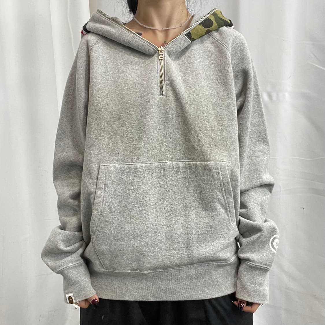 Bape 베이프 샤크 반집업 아노락 후드 상품이미지4