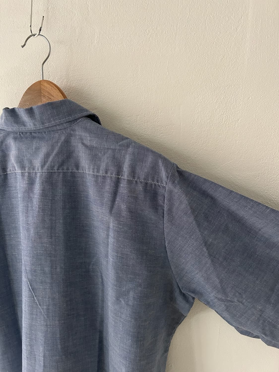80's vtg Key imperial Chambray Blue shir 상품이미지8