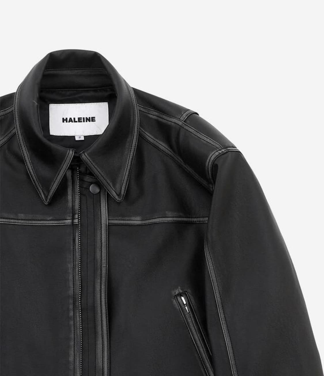 알렌느 3D 디스트레스 포우레더 자켓 블랙 2 상품이미지5