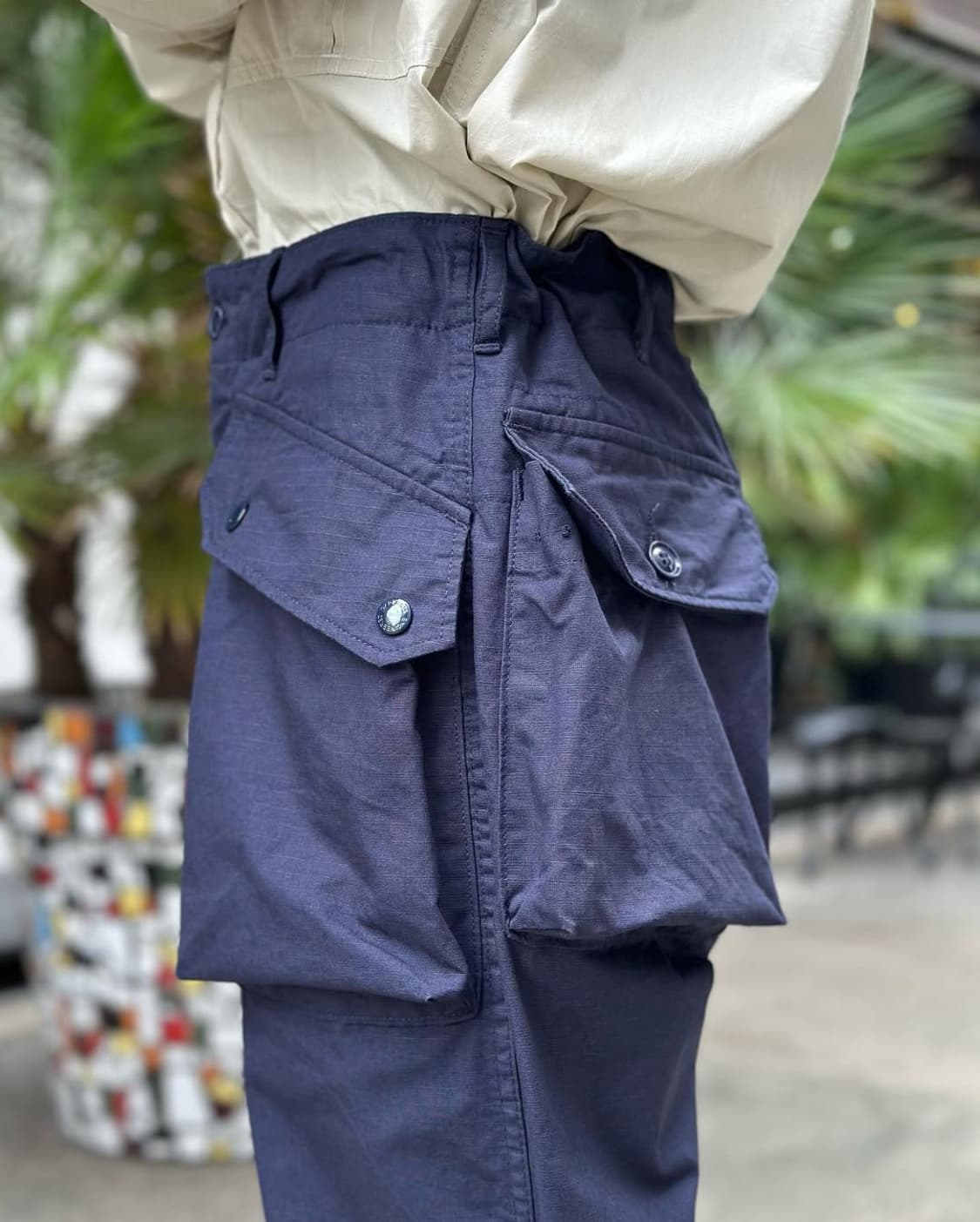 [L] 엔지니어드가먼츠 노르웨이지안 팬츠 올리브 코튼 립스탑 엔가 상품이미지3