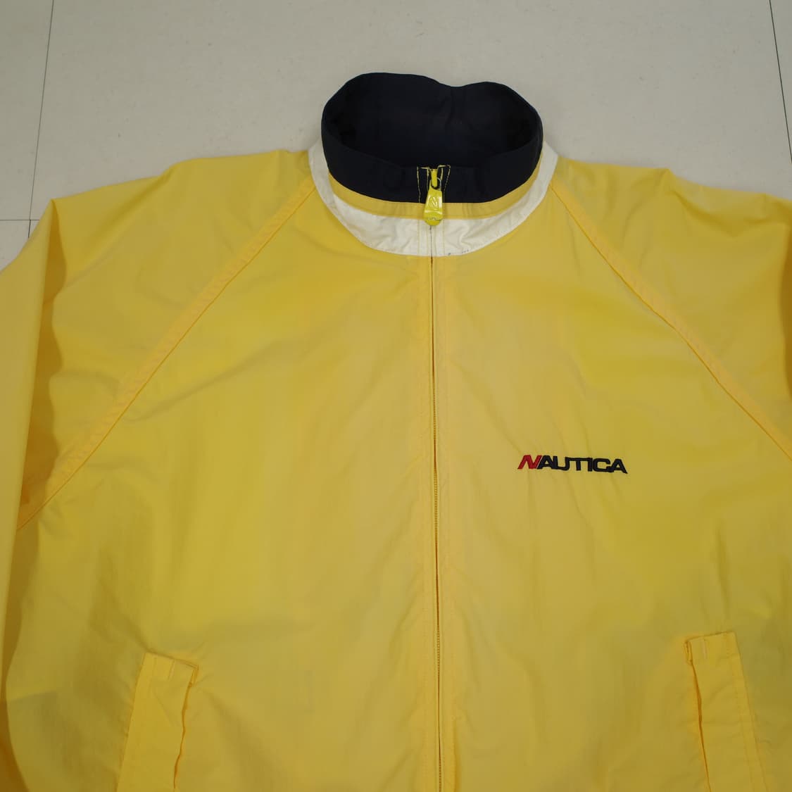 90s 노티카 챌린지 요트 옐로우 바람막이 자켓 L 상품이미지3