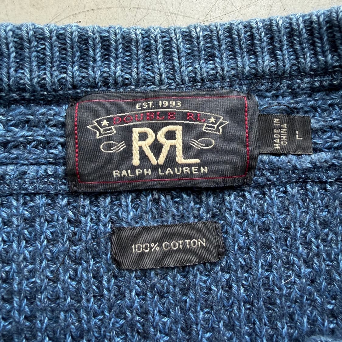 RRL 인디고 와플 크루넥 스웨터 상품이미지5