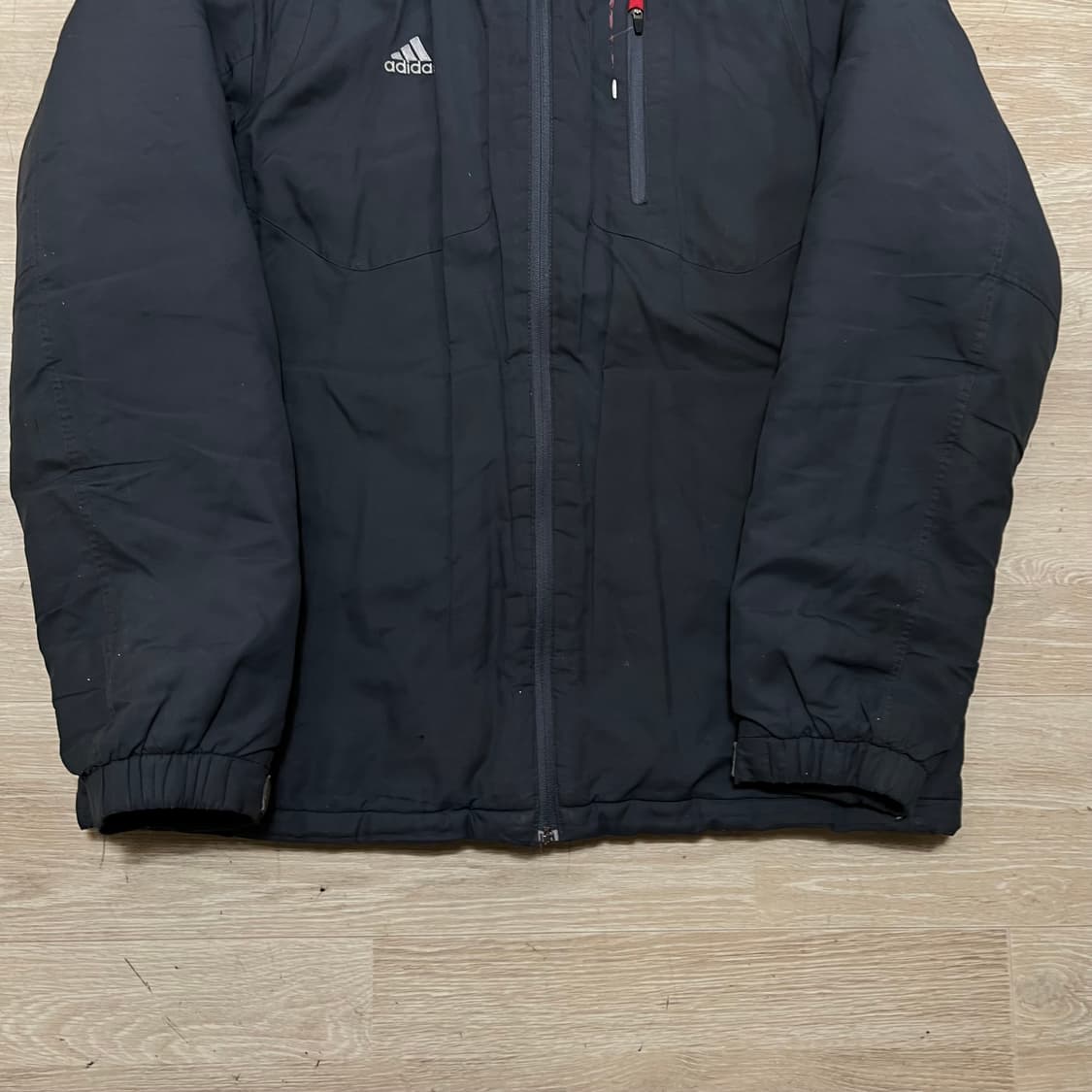 아디다스 포모션 후드 겨울용 기모 바람막이 점퍼 [블랙] L/100 상품이미지3