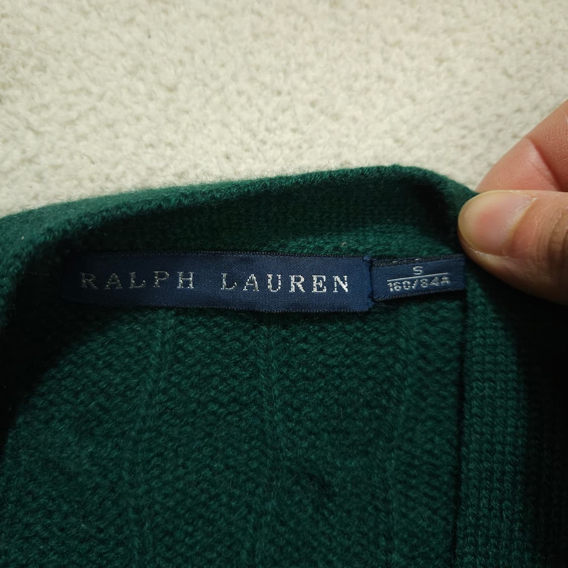 폴로 랄프 로렌 캐시미어 케이블 가디건 S 상품이미지4