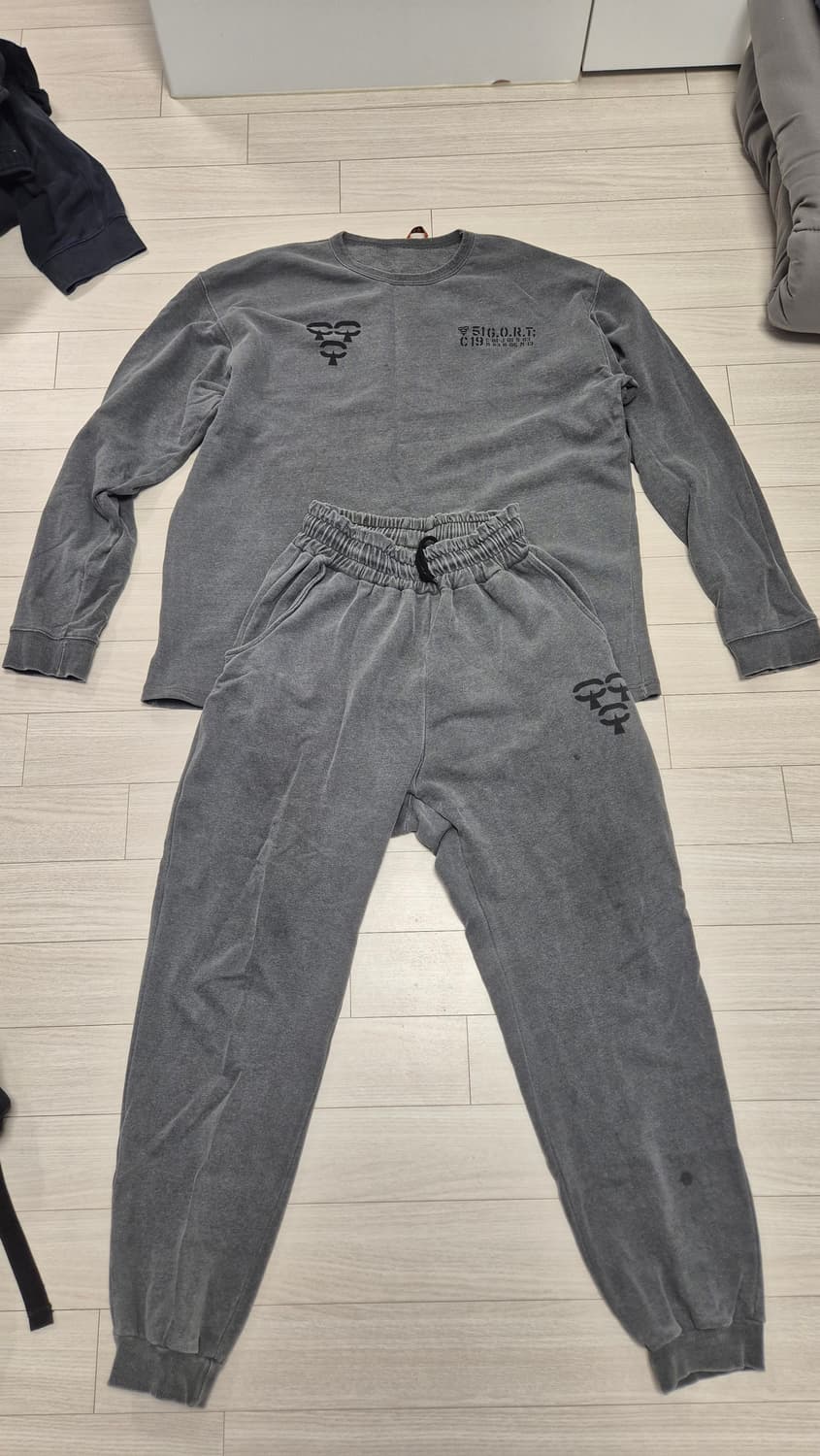 피그먼트 트레이닝복 세트 XL/32 상품이미지1