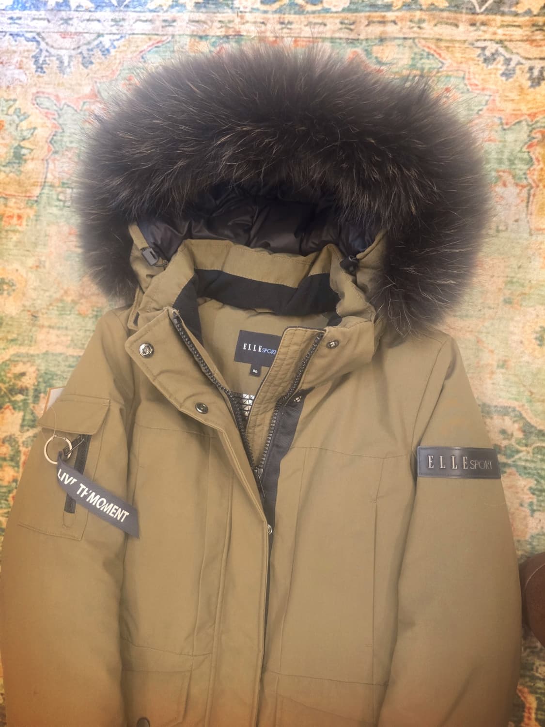 엘르 스포츠(ELLE SPORT) 여성 구스다운 롱패딩 상품이미지2