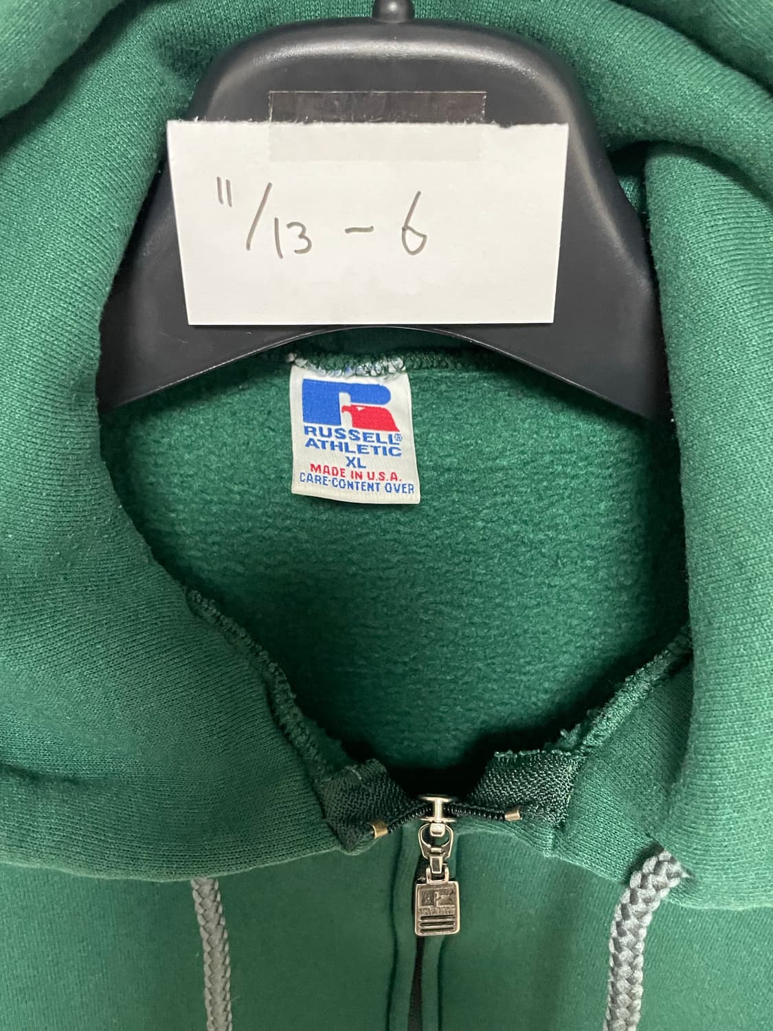 [D.O Vtg] 90s 러셀 50/50 후드 집업 그린(XL) 상품이미지4