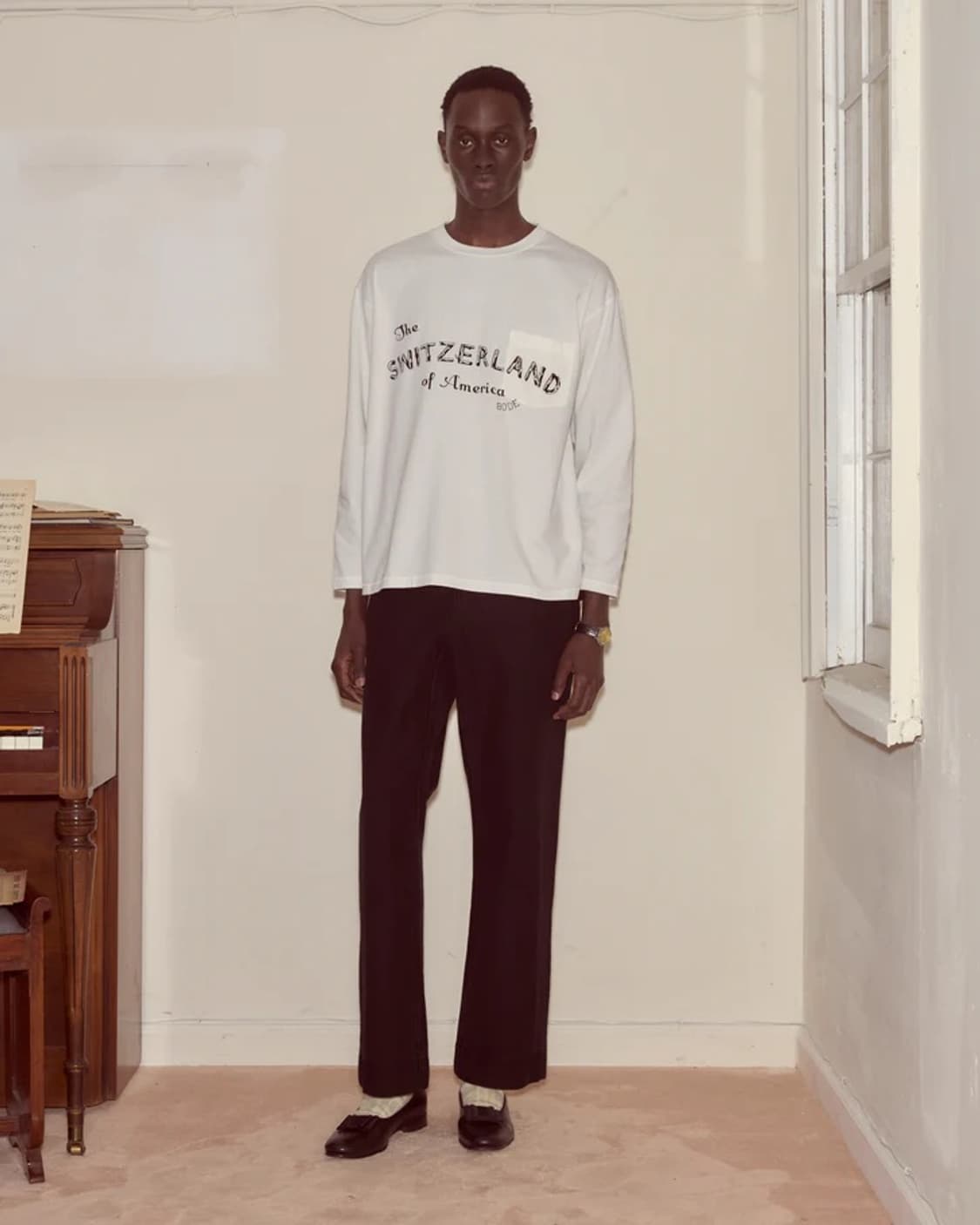 [XL]보디 BODE Campground 롱 슬리브리스 탑/화이트 상품이미지2